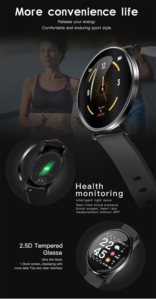 Ceas SmartWatch si Bratara Fitness 2in1 BestProof Extra 8, Monitorizare pasi si distanta, Detectarea frecventei cardiace, Functie Anti-lost, Afisaj Meteo, Notificari apeluri/mesaje, Impermeabilitate IP67, Silicon Negru