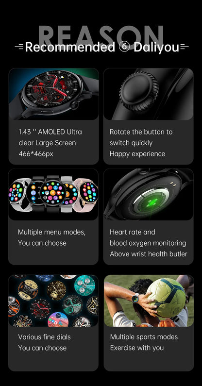 Ceas Smartwatch New Style Collection IdealStore, Ecran AMOLED HD 1.43 inch, Preluare Apeluri si Mesaje Bluetooth, NFC, Monitorizare Ritm Cardiac si Somn, Asistent Vocal, Difuzor si Microfon incorporat, IP67, Android-IOS, Long Battery, Black Metal Edition