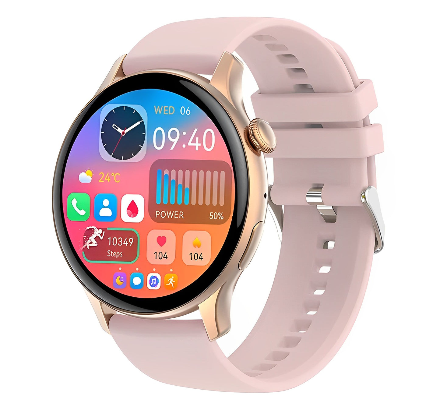Ceas Smartwatch New Style Collection IdealStore, Ecran AMOLED HD 1.43 inch, Preluare Apeluri si Mesaje Bluetooth, NFC, Monitorizare Ritm Cardiac si Somn, Asistent Vocal, Difuzor si Microfon incorporat, IP67, Android-IOS, Long Battery, Gold Edition