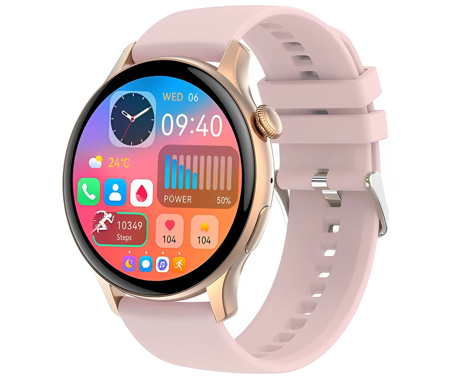 Ceas Smartwatch New Style Collection IdealStore, Ecran AMOLED HD 1.43 inch, Preluare Apeluri si Mesaje Bluetooth, NFC, Monitorizare Ritm Cardiac si Somn, Asistent Vocal, Difuzor si Microfon incorporat, IP67, Android-IOS, Long Battery, Gold Edition