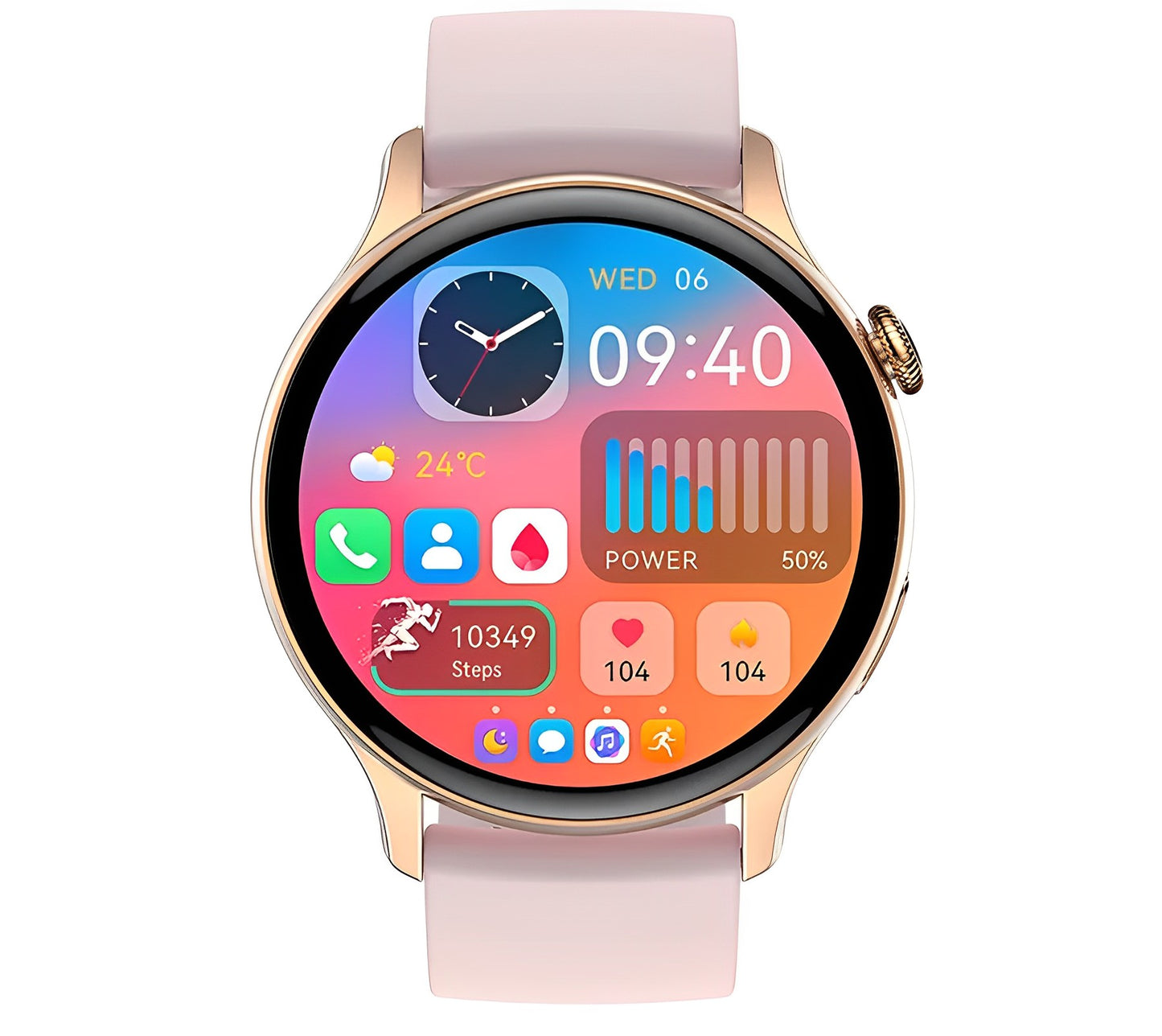 Ceas Smartwatch New Style Collection IdealStore, Ecran AMOLED HD 1.43 inch, Preluare Apeluri si Mesaje Bluetooth, NFC, Monitorizare Ritm Cardiac si Somn, Asistent Vocal, Difuzor si Microfon incorporat, IP67, Android-IOS, Long Battery, Gold Edition