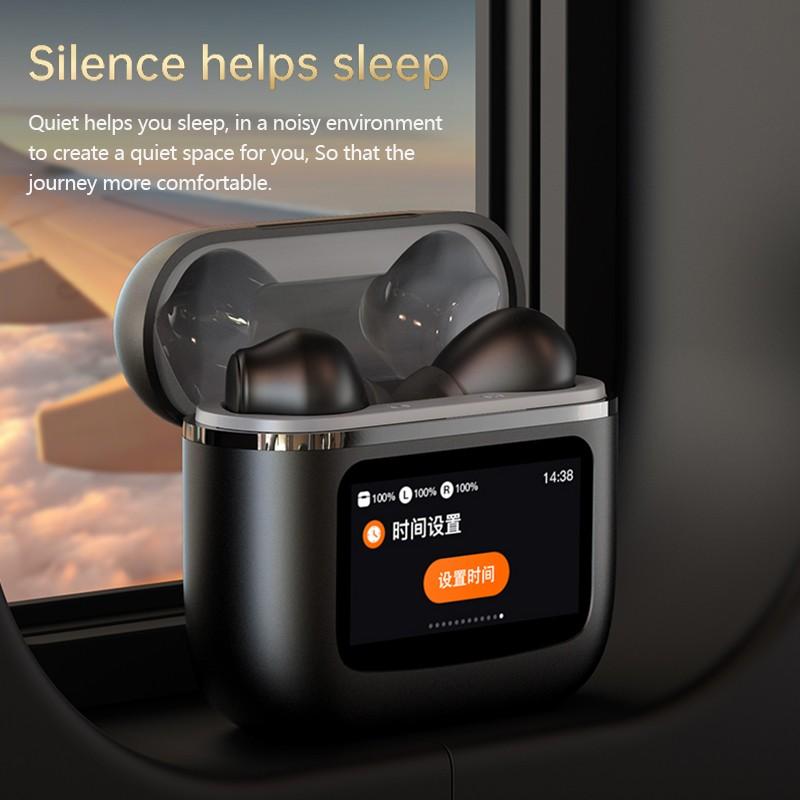 Casti Wireless cu Touch Screen idealSTORE NewXOne, Microfon, Bass Profund, Touch Screen, sunet Stereo la 360, Functie de Apel Primit, Raspundere-Respingere Apel, Reducere Zgomot ENC, Spectacol Lumini LED, culoare Negru