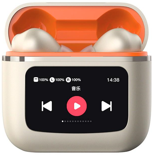 Casti Wireless cu Touch Screen idealSTORE NewXOne, Microfon, Bass Profund, Touch Screen, sunet Stereo la 360, Functie de Apel Primit, Raspundere-Respingere Apel, Reducere Zgomot ENC, Spectacol Lumini LED, culoare Gold