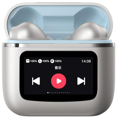 Casti Wireless cu Touch Screen idealSTORE NewXOne, Microfon, Bass Profund, Touch Screen, sunet Stereo la 360, Functie de Apel Primit, Raspundere-Respingere Apel, Reducere Zgomot ENC, Spectacol Lumini LED, culoare Alb