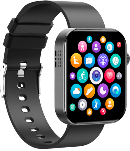 Ceas SmartWatch Inteligent Class Collection KN200 idealSTORE, Ecran tactil complet 1,72 Inch, Apelare prin Bluetooth, SMS, Android-IOS, Ritm cardiac, Ceas, Calorii, Distanta, Pedometru, Tensiune arteriala, IP68, Gasire Bratara-Telefon, Negru