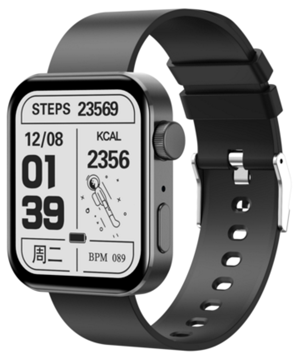 Ceas SmartWatch Inteligent Class Collection KN200 idealSTORE, Ecran tactil complet 1,72 Inch, Apelare prin Bluetooth, SMS, Android-IOS, Ritm cardiac, Ceas, Calorii, Distanta, Pedometru, Tensiune arteriala, IP68, Gasire Bratara-Telefon, Negru