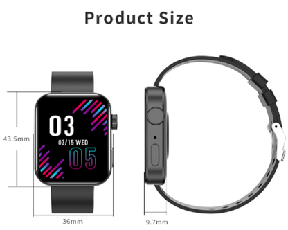 Ceas SmartWatch Inteligent Class Collection KN200 idealSTORE, Ecran tactil complet 1,72 Inch, Apelare prin Bluetooth, SMS, Android-IOS, Ritm cardiac, Ceas, Calorii, Distanta, Pedometru, Tensiune arteriala, IP68, Gasire Bratara-Telefon, Negru