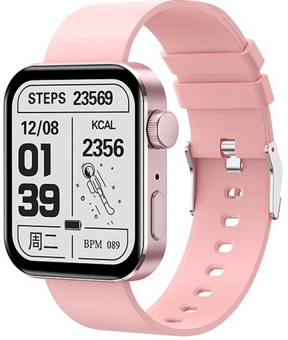 Ceas SmartWatch Inteligent Class Collection KN200 idealSTORE, Ecran tactil complet 1,72 Inch, Apelare prin Bluetooth, SMS, Android-IOS, Ritm cardiac, Ceas, Calorii, Distanta, Pedometru, Tensiune arteriala, IP68, Gasire Bratara-Telefon, Roz