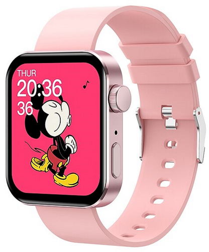 Ceas SmartWatch Inteligent Class Collection KN200 idealSTORE, Ecran tactil complet 1,72 Inch, Apelare prin Bluetooth, SMS, Android-IOS, Ritm cardiac, Ceas, Calorii, Distanta, Pedometru, Tensiune arteriala, IP68, Gasire Bratara-Telefon, Roz