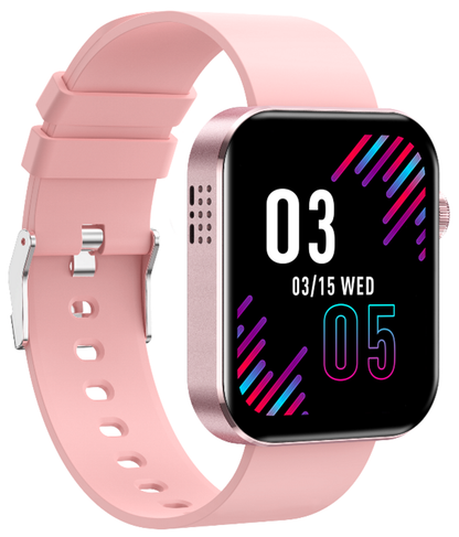 Ceas SmartWatch Inteligent Class Collection KN200 idealSTORE, Ecran tactil complet 1,72 Inch, Apelare prin Bluetooth, SMS, Android-IOS, Ritm cardiac, Ceas, Calorii, Distanta, Pedometru, Tensiune arteriala, IP68, Gasire Bratara-Telefon, Roz