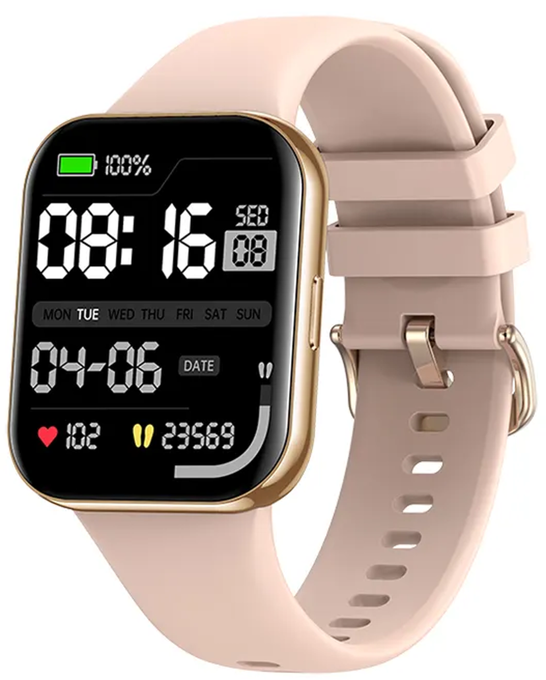 Ceas Smartwatch idealStore NovoDue, Apel Bluetooth, Muzica Bluetooth, Notificari SMS si Aplicatii Sociale, Monitorizare Sanatate, EKG, 20 Moduri Sportive, Memento Apa si Sedentarism, Rezistent la apa IP67, Silicon Gold