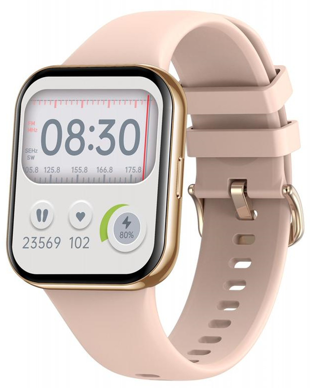 Ceas Smartwatch idealStore NovoDue, Apel Bluetooth, Muzica Bluetooth, Notificari SMS si Aplicatii Sociale, Monitorizare Sanatate, EKG, 20 Moduri Sportive, Memento Apa si Sedentarism, Rezistent la apa IP67, Silicon Gold