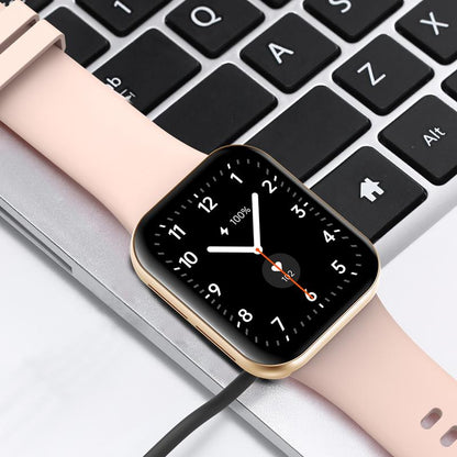 Ceas Smartwatch idealStore NovoDue, Apel Bluetooth, Muzica Bluetooth, Notificari SMS si Aplicatii Sociale, Monitorizare Sanatate, EKG, 20 Moduri Sportive, Memento Apa si Sedentarism, Rezistent la apa IP67, Silicon Gold