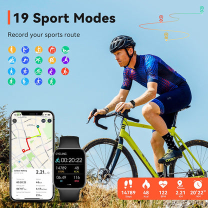 Ceas Smartwatch idealStore NovoDue, Apel Bluetooth, Muzica Bluetooth, Notificari SMS si Aplicatii Sociale, Monitorizare Sanatate, EKG, 20 Moduri Sportive, Memento Apa si Sedentarism, Rezistent la apa IP67, Silicon Gold