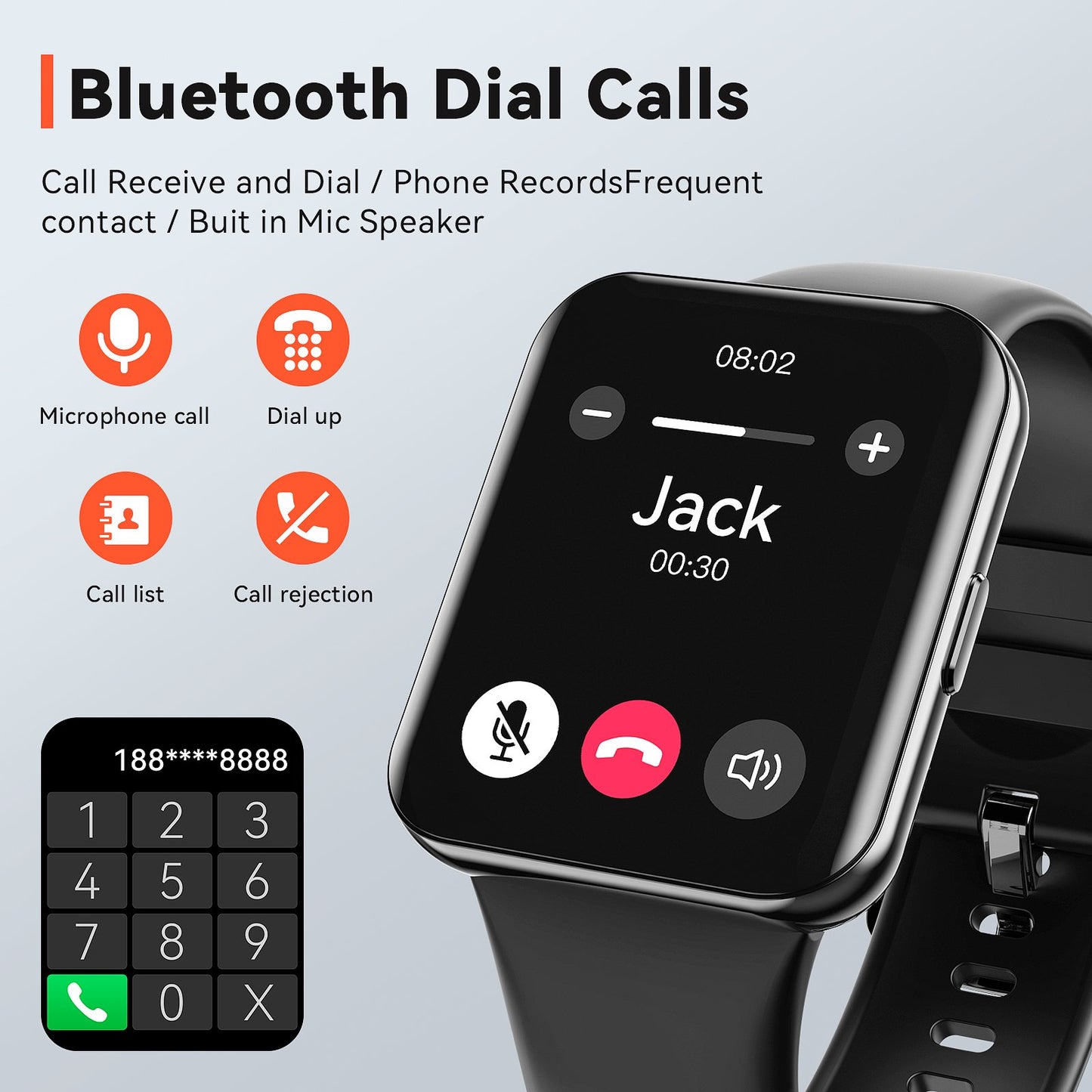 Ceas Smartwatch idealStore NovoDue, Apel Bluetooth, Muzica Bluetooth, Notificari SMS si Aplicatii Sociale, Monitorizare Sanatate, EKG, 20 Moduri Sportive, Memento Apa si Sedentarism, Rezistent la apa IP67, Silicon Negru