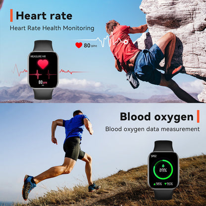 Ceas Smartwatch idealStore NovoDue, Apel Bluetooth, Muzica Bluetooth, Notificari SMS si Aplicatii Sociale, Monitorizare Sanatate, EKG, 20 Moduri Sportive, Memento Apa si Sedentarism, Rezistent la apa IP67, Silicon Negru