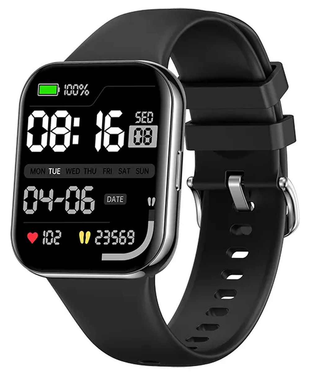 Ceas Smartwatch idealStore NovoDue, Apel Bluetooth, Muzica Bluetooth, Notificari SMS si Aplicatii Sociale, Monitorizare Sanatate, EKG, 20 Moduri Sportive, Memento Apa si Sedentarism, Rezistent la apa IP67, Silicon Negru