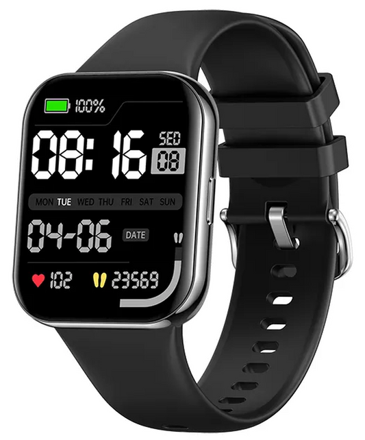 Ceas Smartwatch idealStore NovoDue, Apel Bluetooth, Muzica Bluetooth, Notificari SMS si Aplicatii Sociale, Monitorizare Sanatate, EKG, 20 Moduri Sportive, Memento Apa si Sedentarism, Rezistent la apa IP67, Silicon Negru