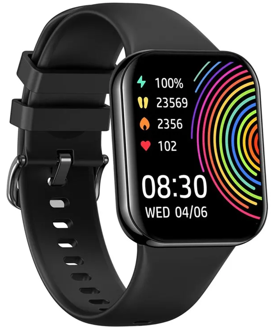 Ceas Smartwatch idealStore NovoDue, Apel Bluetooth, Muzica Bluetooth, Notificari SMS si Aplicatii Sociale, Monitorizare Sanatate, EKG, 20 Moduri Sportive, Memento Apa si Sedentarism, Rezistent la apa IP67, Silicon Negru