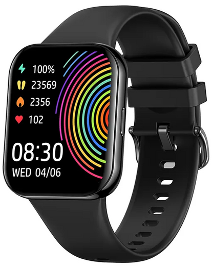 Ceas Smartwatch idealStore NovoDue, Apel Bluetooth, Muzica Bluetooth, Notificari SMS si Aplicatii Sociale, Monitorizare Sanatate, EKG, 20 Moduri Sportive, Memento Apa si Sedentarism, Rezistent la apa IP67, Silicon Negru