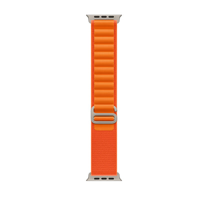 Bratara NylonStrap compatibila Smartwatch Ultra Watch IdealStore, Textila, Fara cusaturi, Dimensiune 49 mm, Orange Edition