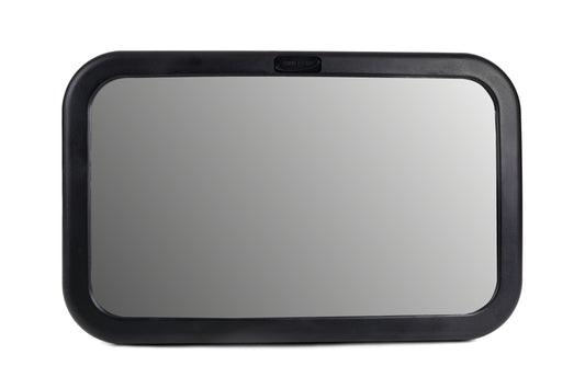 Oglinda auto Rotativa pentru bebe idealSTORE, Mega Kids Mirror, Dimensiuni 19 x 30 cm, Convexa, ceea ce creste unghiurile de vizualizare a bebelusului, Ideala pentru calatorii
