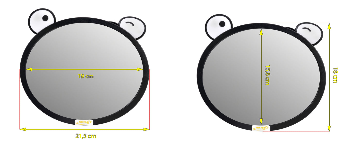 Oglinda auto Rotativa pentru bebe idealSTORE, Little Kids Mirror, Dimensiuni 18 x 21.5 cm, Convexa, ceea ce creste unghiurile de vizualizare a bebelusului, Ideala pentru calatorii