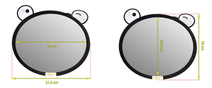 Oglinda auto Rotativa pentru bebe idealSTORE, Little Kids Mirror, Dimensiuni 18 x 21.5 cm, Convexa, ceea ce creste unghiurile de vizualizare a bebelusului, Ideala pentru calatorii