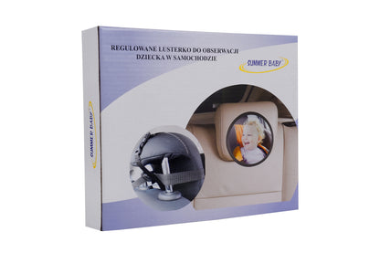 Oglinda auto Rotativa pentru bebe idealSTORE, Little Kids Mirror, Dimensiuni 18 x 21.5 cm, Convexa, ceea ce creste unghiurile de vizualizare a bebelusului, Ideala pentru calatorii