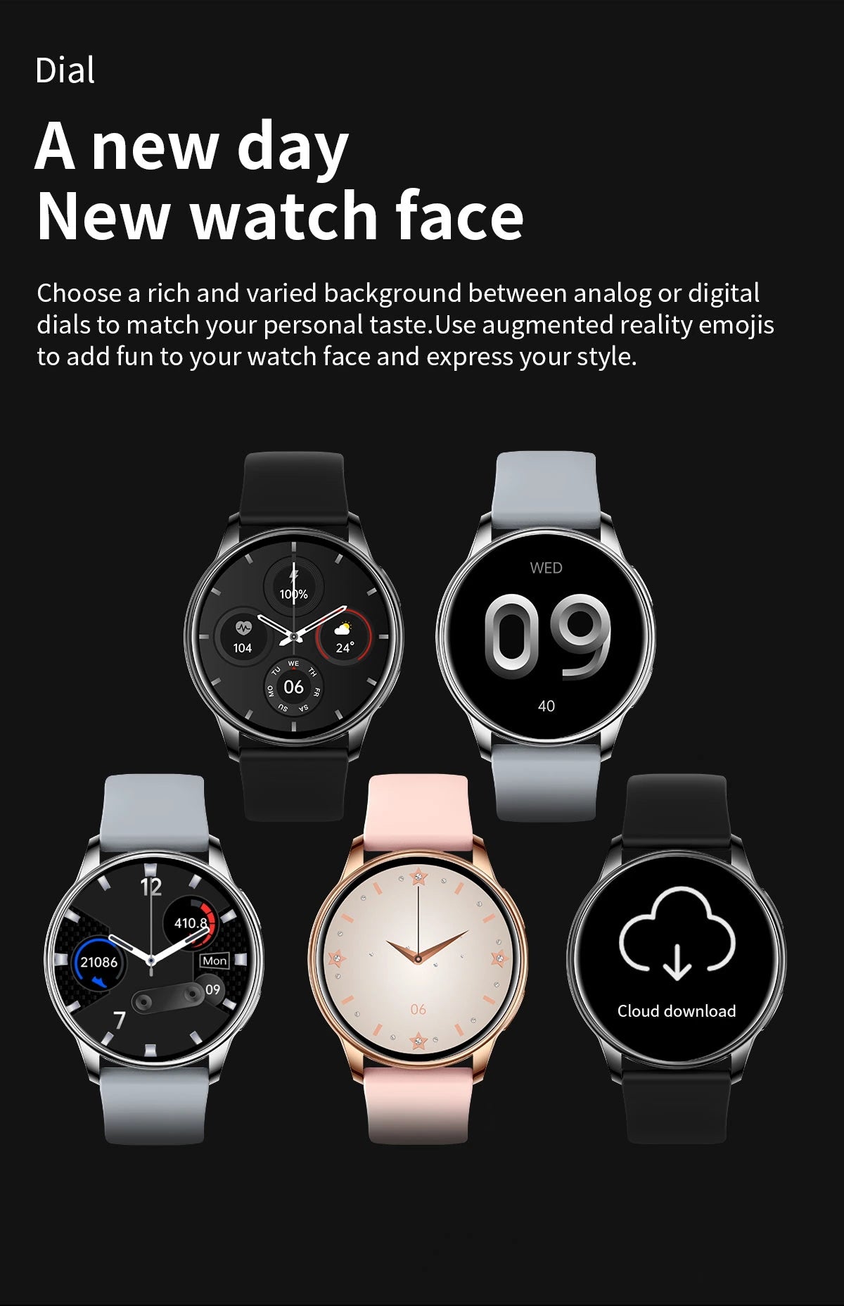 Ceas Smartwatch OPPOS idealStore, Ecran HD 1.32 inch, Notificari Apeluri/Mesaje/App, Rezistent la Apa, Monitor Frecventa Cardiaca, Somn, Momento Menstrual, Termometru Corporal, Multi Sport, Compatibil iOS si Android, Negru