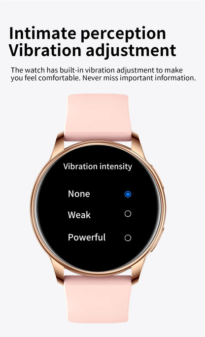 Ceas Smartwatch NEW oPPoS idealStore, Rezistent la Apa, Ecran HD 1.32', Termometru Corporal, Notificari Apeluri/Mesaje/App, Monitor Frecventa Cardiaca, Somn, Momento Menstrual, Multi Sport, iOS si Android, Culoare Gold