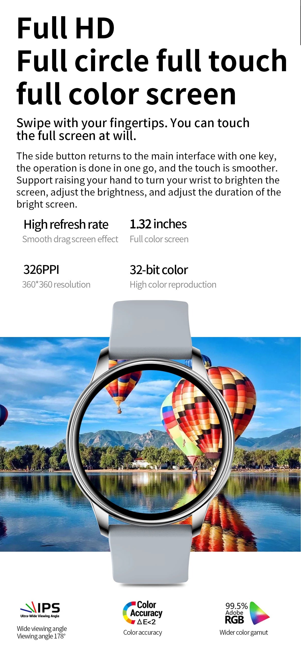Ceas Smartwatch NEW oPPoS idealStore, Rezistent la Apa, Ecran HD 1.32', Termometru Corporal, Notificari Apeluri/Mesaje/App, Monitor Frecventa Cardiaca, Somn, Momento Menstrual, Multi Sport, iOS si Android, Culoare Gold