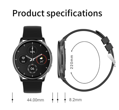Ceas Smartwatch OPPOS idealStore, Ecran HD 1.32 inch, Notificari Apeluri/Mesaje/App, Rezistent la Apa, Monitor Frecventa Cardiaca, Somn, Momento Menstrual, Termometru Corporal, Multi Sport, Compatibil iOS si Android, Auriu