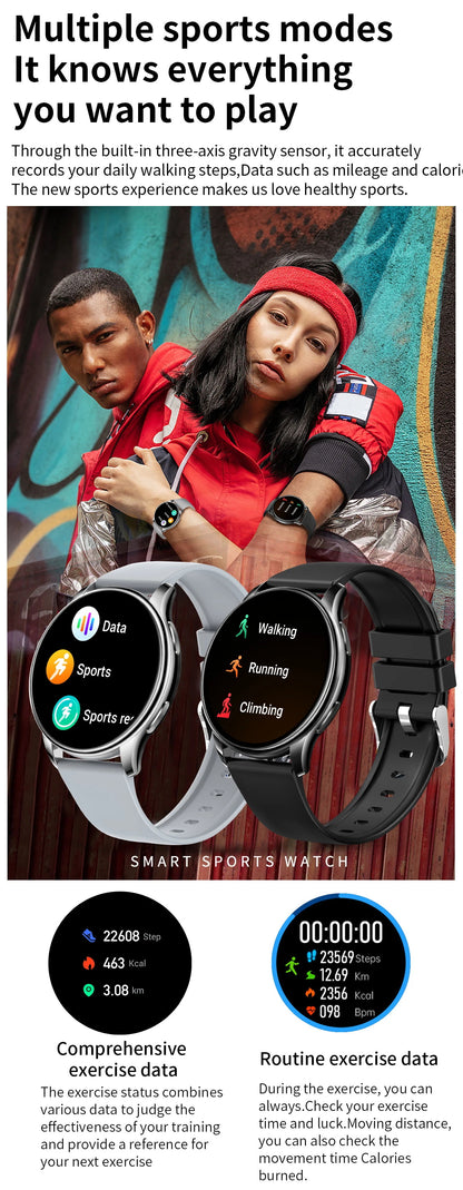 Ceas Smartwatch OPPOS idealStore, Ecran HD 1.32 inch, Notificari Apeluri/Mesaje/App, Rezistent la Apa, Monitor Frecventa Cardiaca, Somn, Momento Menstrual, Termometru Corporal, Multi Sport, Compatibil iOS si Android, Auriu