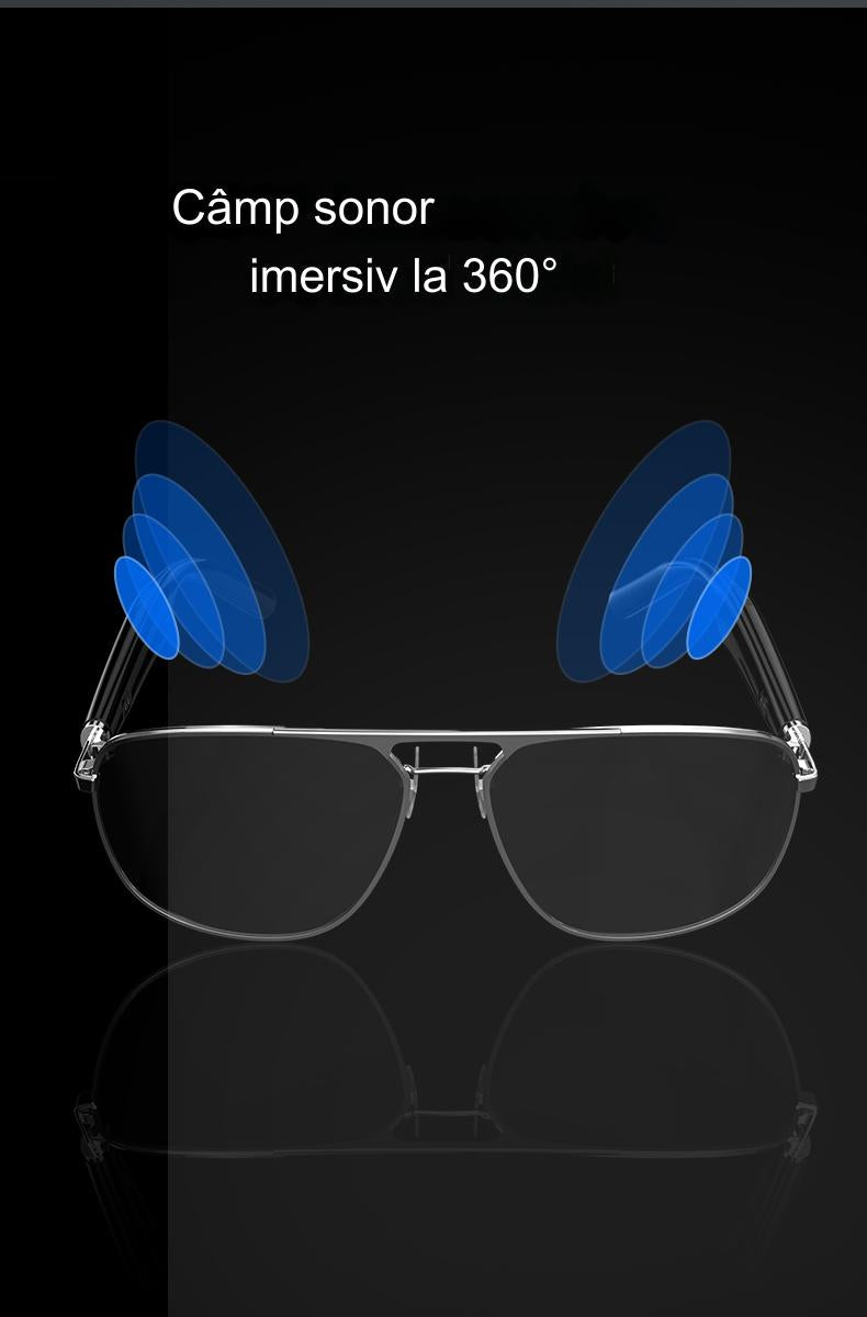 Ochelari de Soare Inteligenti Optimo Star idealSTORE, Bluetooth V5.0, Android/IOS, 2 Difuzoare, Voice Assistant, Apel Audie Smart, Control Muzica, Functie Camera, UV400, Impermeabili, Lentile Polarizate, Sistem Anti-Orbire, Autonomie Mare