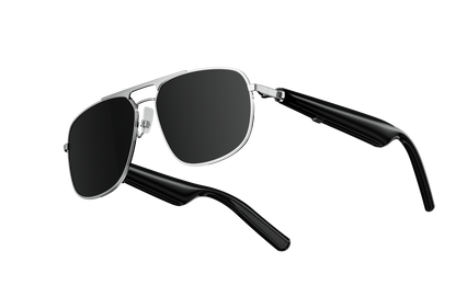 Ochelari de Soare Inteligenti Optimo Star idealSTORE, Bluetooth V5.0, Android/IOS, 2 Difuzoare, Voice Assistant, Apel Audie Smart, Control Muzica, Functie Camera, UV400, Impermeabili, Lentile Polarizate, Sistem Anti-Orbire, Autonomie Mare