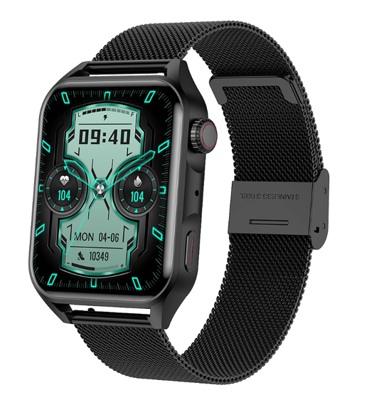Ceas Smartwatch NEW Oro IdealStore, Ecran Tactil 1.78 inch, Preluare Apeluri si Mesaje, Bluetooth, Monitor Ritm Cardiac si Somn, mod Multi-Sport, Difuzor si Microfon incorporat, IP67, Alarma, Android-IOS, Long Battery, Negru Metalic
