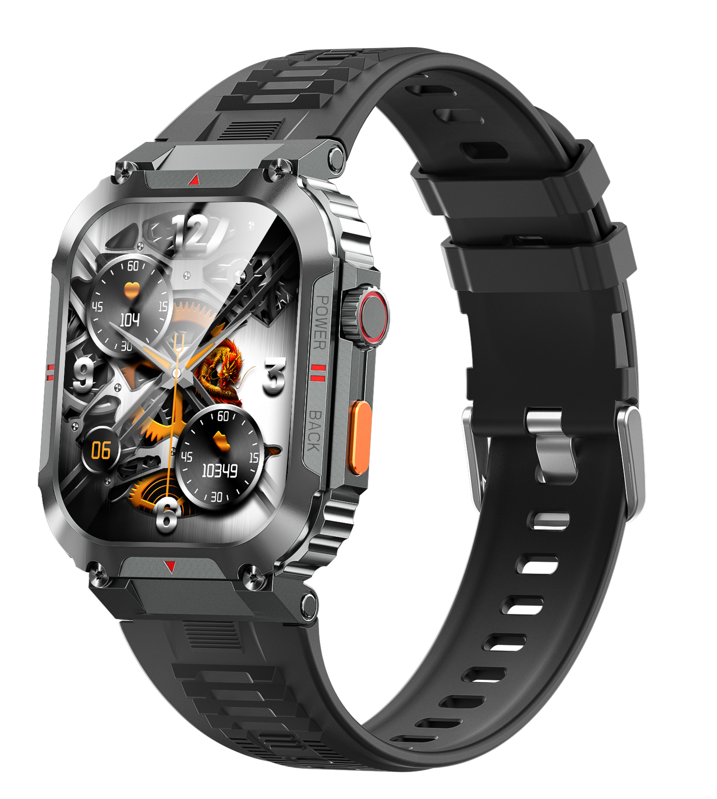 Ceas SmartWatch OXIMAN idealSTORE, Ecran Full Touch IPS 2, 02 inch, Blouetooth Call, Android/IOS, Control Muzical, Multi Sport Vreme, Fitness Traker, IP68, Notificari Mesaje, Apeluri, Asistent Vocal, Monitorizeaza, Tensiunea Arteriala, Somn, Oxigen
