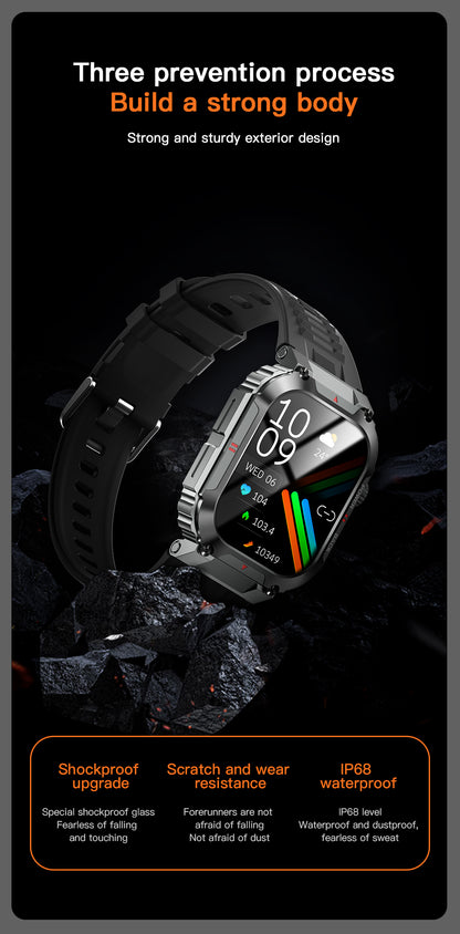 Ceas SmartWatch OXIMAN idealSTORE, Ecran Full Touch IPS 2, 02 inch, Blouetooth Call, Android/IOS, Control Muzical, Multi Sport Vreme, Fitness Traker, IP68, Notificari Mesaje, Apeluri, Asistent Vocal, Monitorizeaza, Tensiunea Arteriala, Somn, Oxigen