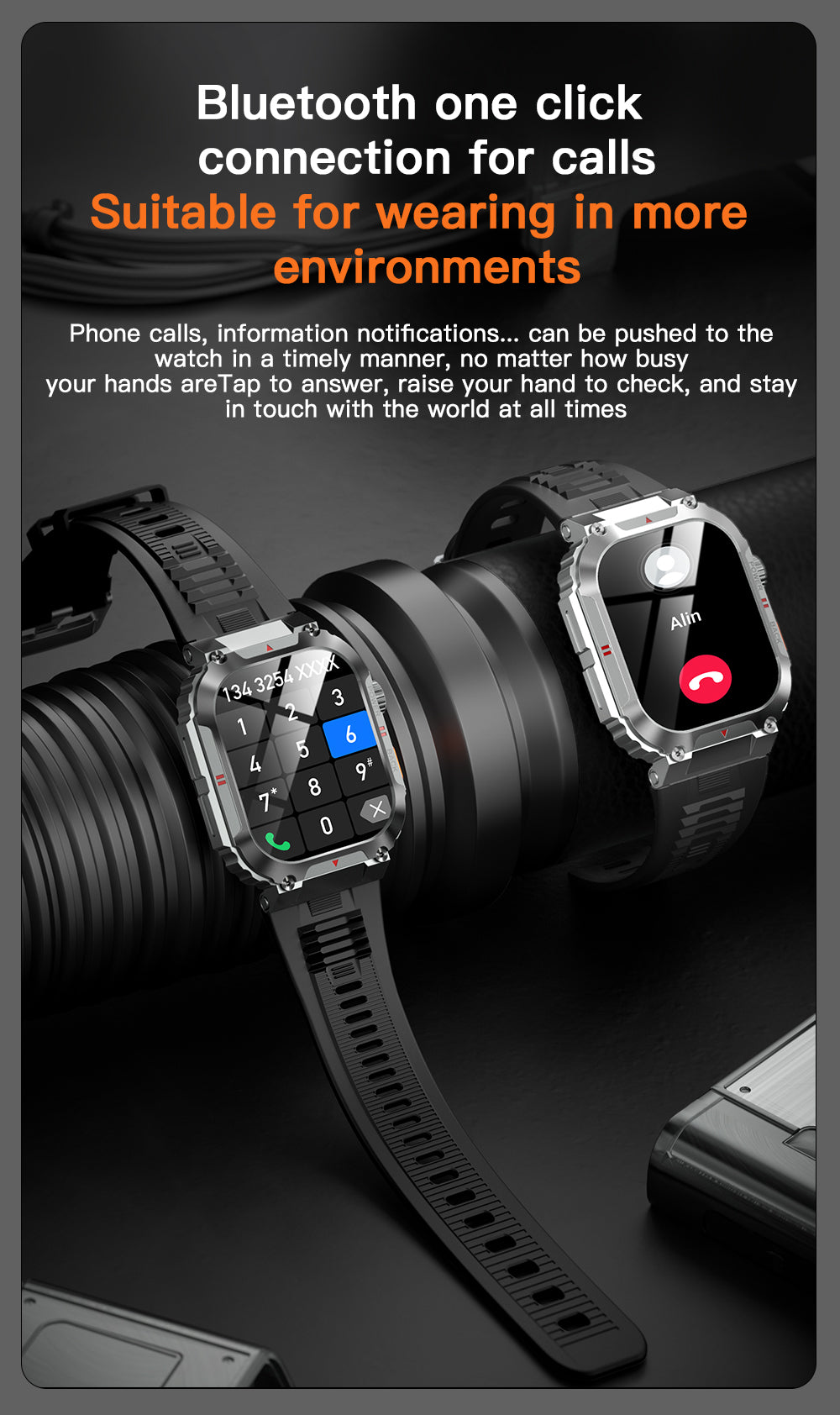 Ceas SmartWatch OXIMAN idealSTORE, Ecran Full Touch IPS 2, 02 inch, Blouetooth Call, Android/IOS, Control Muzical, Multi Sport Vreme, Fitness Traker, IP68, Notificari Mesaje, Apeluri, Asistent Vocal, Monitorizeaza, Tensiunea Arteriala, Somn, Oxigen