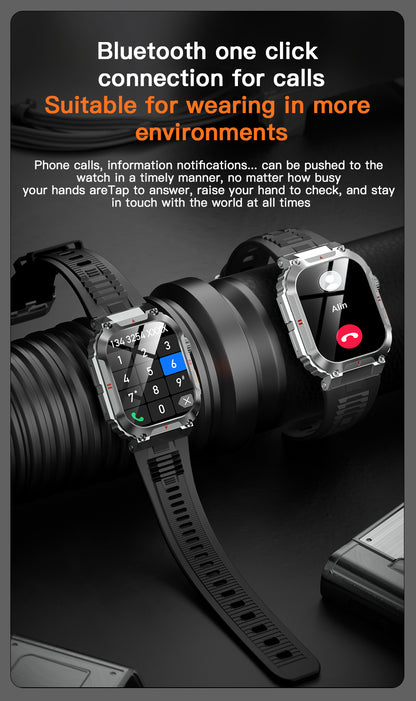 Ceas SmartWatch OXIMAN idealSTORE, Ecran Full Touch IPS 2, 02 inch, Blouetooth Call, Android/IOS, Control Muzical, Multi Sport Vreme, Fitness Traker, IP68, Notificari Mesaje, Apeluri, Asistent Vocal, Monitorizeaza, Tensiunea Arteriala, Somn, Oxigen