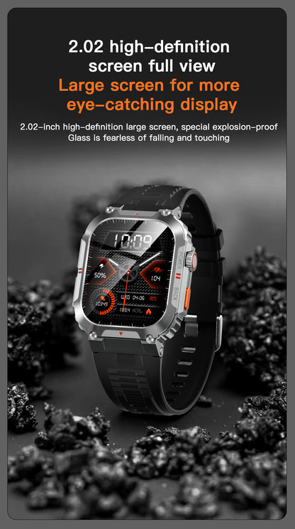 Ceas SmartWatch OXIMAN idealSTORE, Ecran Full Touch IPS 2, 02 inch, Blouetooth Call, Android/IOS, Control Muzical, Multi Sport Vreme, Fitness Traker, IP68, Notificari Mesaje, Apeluri, Asistent Vocal, Monitorizeaza, Tensiunea Arteriala, Somn, Oxigen