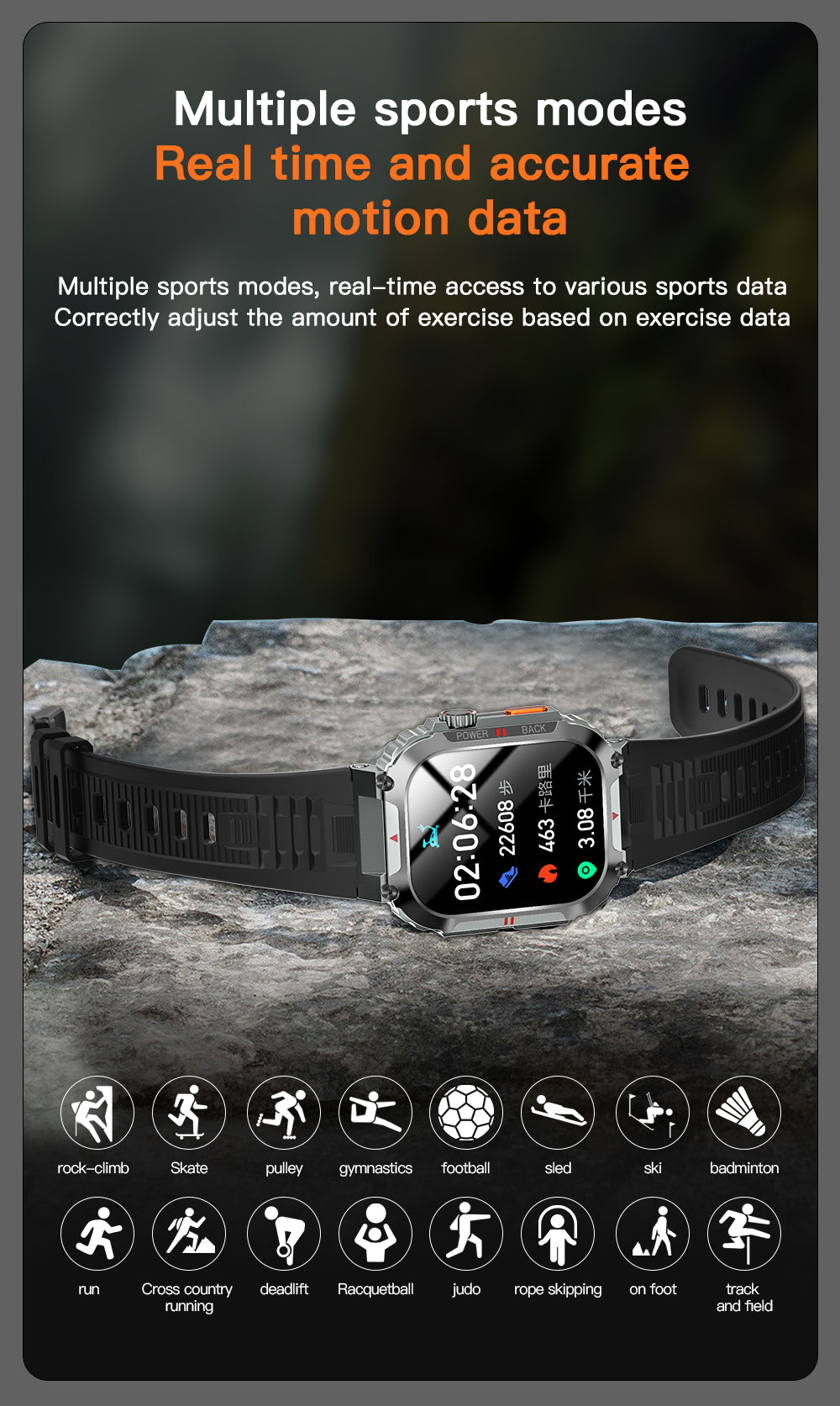 Ceas SmartWatch OXIMAN idealSTORE, Ecran Full Touch IPS 2, 02 inch, Blouetooth Call, Android/IOS, Control Muzical, Multi Sport Vreme, Fitness Traker, IP68, Notificari Mesaje, Apeluri, Asistent Vocal, Monitorizeaza, Tensiunea Arteriala, Somn, Oxigen