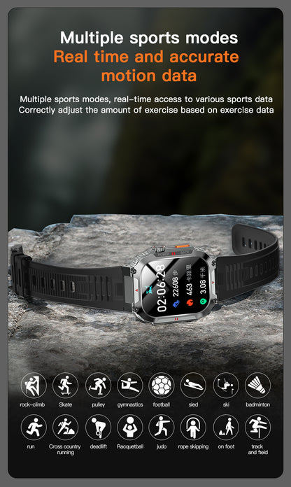 Ceas SmartWatch OXIMAN idealSTORE, Ecran Full Touch IPS 2, 02 inch, Blouetooth Call, Android/IOS, Control Muzical, Multi Sport Vreme, Fitness Traker, IP68, Notificari Mesaje, Apeluri, Asistent Vocal, Monitorizeaza, Tensiunea Arteriala, Somn, Oxigen