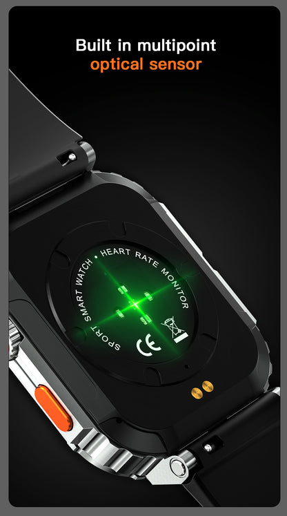 Ceas SmartWatch OXIMAN idealSTORE, Ecran Full Touch IPS 2, 02 inch, Blouetooth Call, Android/IOS, Control Muzical, Multi Sport Vreme, Fitness Traker, IP68, Notificari Mesaje, Apeluri, Asistent Vocal, Monitorizeaza, Tensiunea Arteriala, Somn, Oxigen