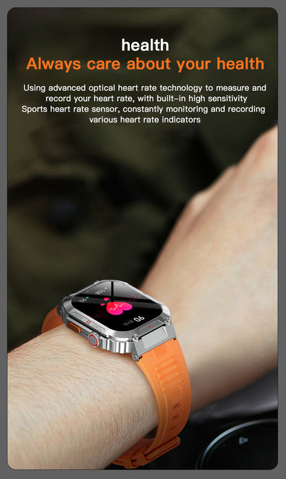 Ceas SmartWatch OXIMAN idealSTORE, Ecran Full Touch IPS 2, 02 inch, Blouetooth Call, Android/IOS, Control Muzical, Multi Sport Vreme, Fitness Traker, IP68, Notificari Mesaje, Apeluri, Asistent Vocal, Monitorizeaza, Tensiunea Arteriala, Somn, Oxigen