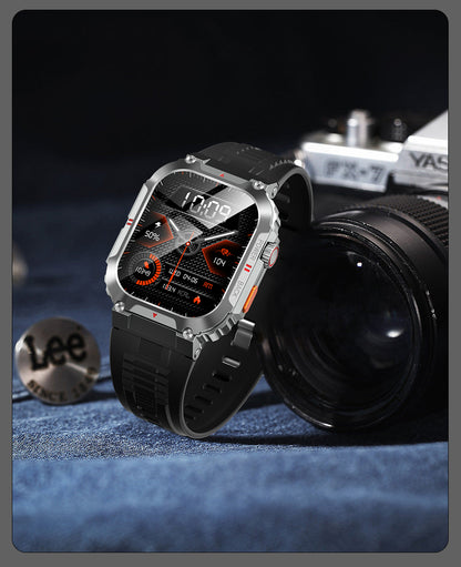 Ceas SmartWatch OXIMAN idealSTORE, Ecran Full Touch IPS 2, 02 inch, Blouetooth Call, Android/IOS, Control Muzical, Multi Sport Vreme, Fitness Traker, IP68, Notificari Mesaje, Apeluri, Asistent Vocal, Monitorizeaza, Tensiunea Arteriala, Somn, Oxigen