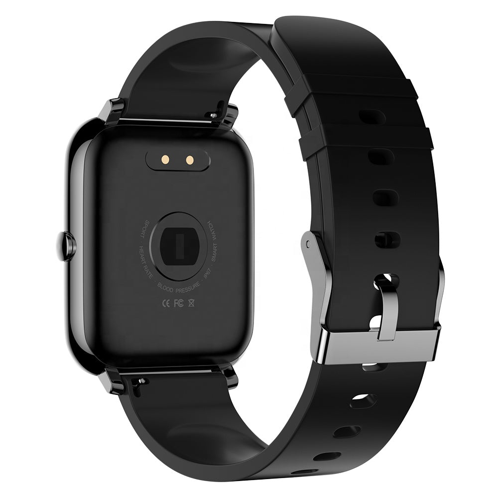 Ceas SmartWatch Plus Bakeey idealStore, Rezistent la Apa, Control Camera, Monitorizare Ritm Cardiac, Tesiune Arteriala, Pulsoximetru, Culoare Negru