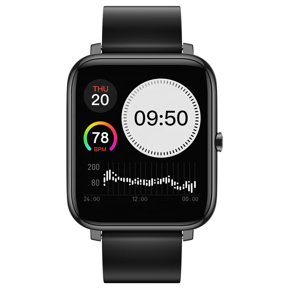 Ceas SmartWatch Plus Bakeey idealStore, Rezistent la Apa, Control Camera, Monitorizare Ritm Cardiac, Tesiune Arteriala, Pulsoximetru, Culoare Negru