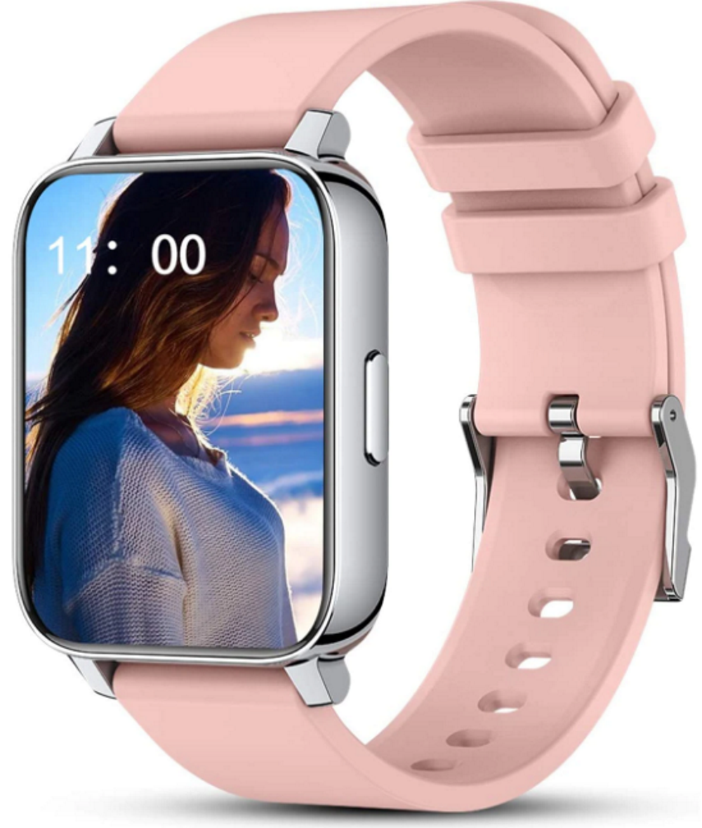 Smartwatch idealStore XBest, Ecran HD Curbat 3D, Notificari, Functii de Sanatate, Monitorizare Tensiune, Oxigen, Ritm Cardiac, Roz